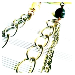 Handmade Mismatched Earrings, Chain Earrings